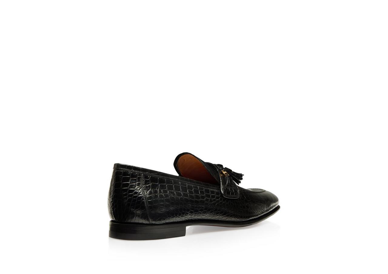 PRINTED ALLIGATOR SEAN TASSEL LOAFER image number 2