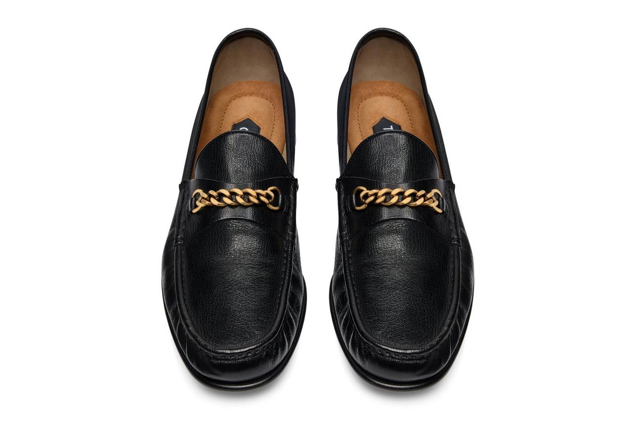 GRAIN LEATHER YORK CHAIN LOAFER image number 1