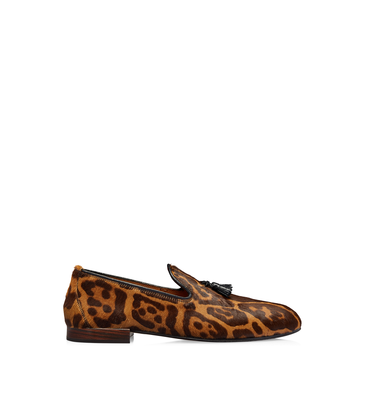 LEOPARD PRINTED PONY NICOLAS TASSEL SLIPPER image number 0