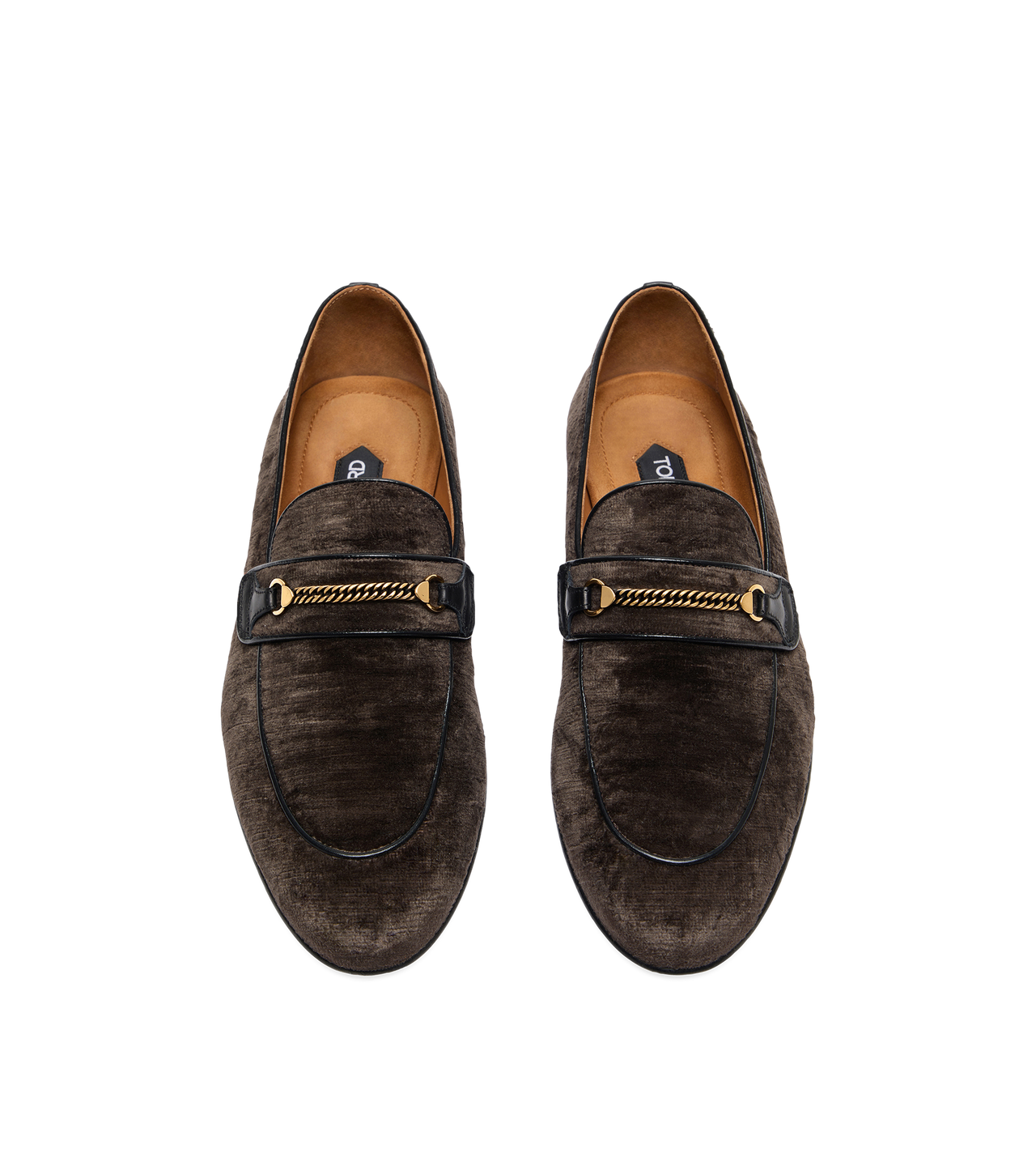 TEXTURED VELVET LIAM CHAIN LOAFER image number 1