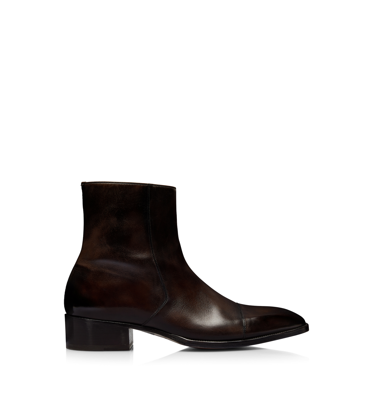 BURNISHED LEATHER HAINAUT ZIP BOOT image number 0