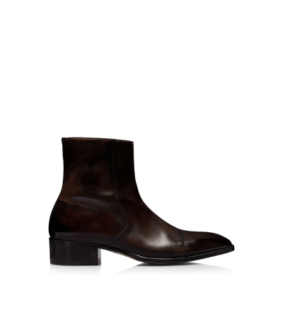 BURNISHED LEATHER HAINAUT ZIP BOOT image number 0