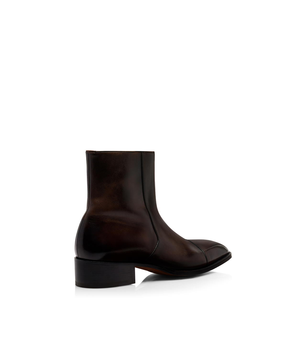 BURNISHED LEATHER HAINAUT ZIP BOOT image number 2