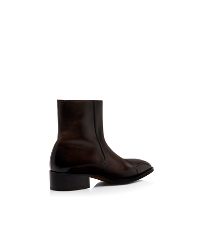 BURNISHED LEATHER HAINAUT ZIP BOOT image number 2