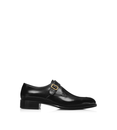 BURNISHED LEATHER TUDOR SINGLE MONK STRAP image number 0