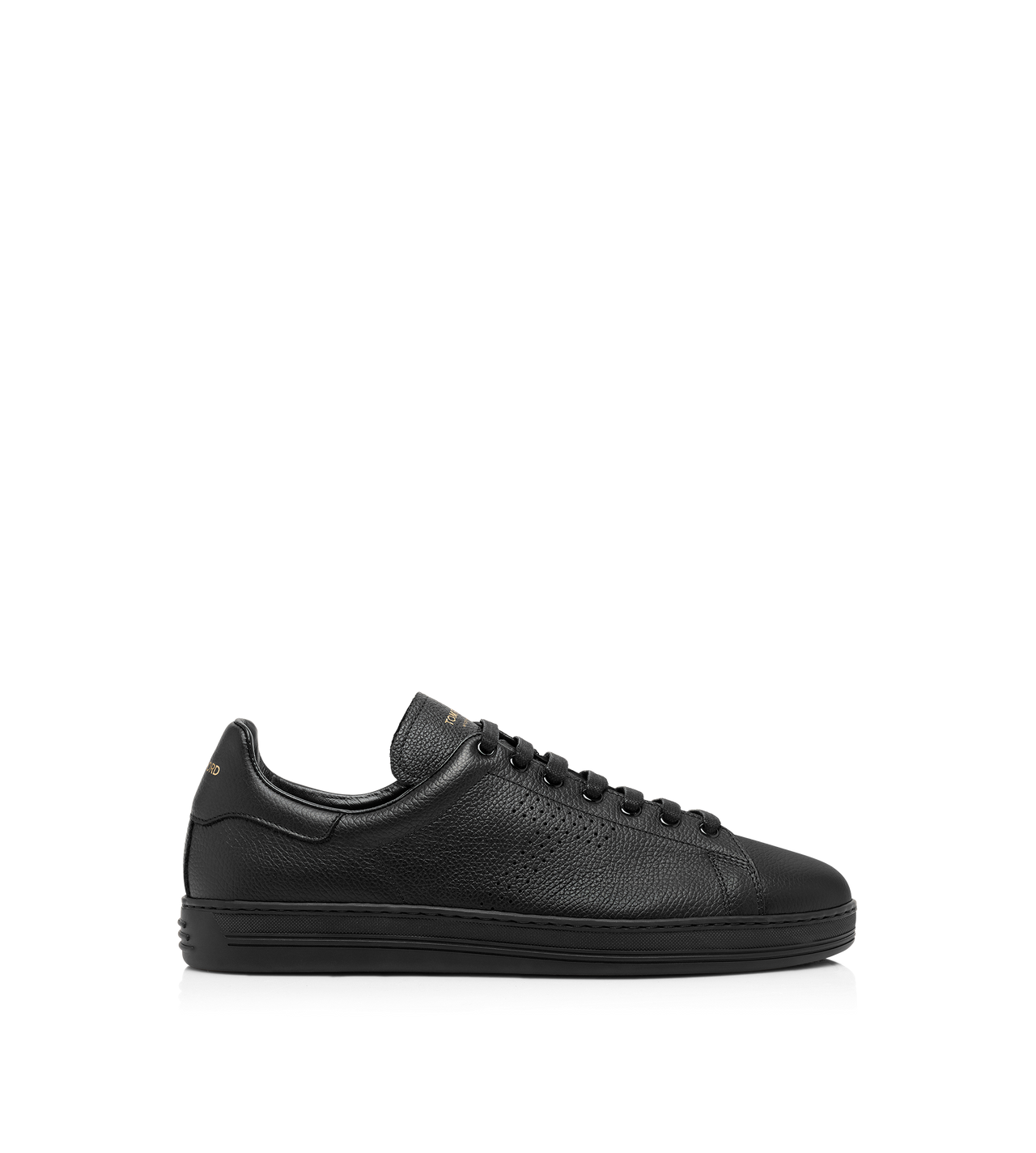 TOM FORD LEATHER BLACK SNEAKER WARWICK EN CUIR FLEUR&nbsp;