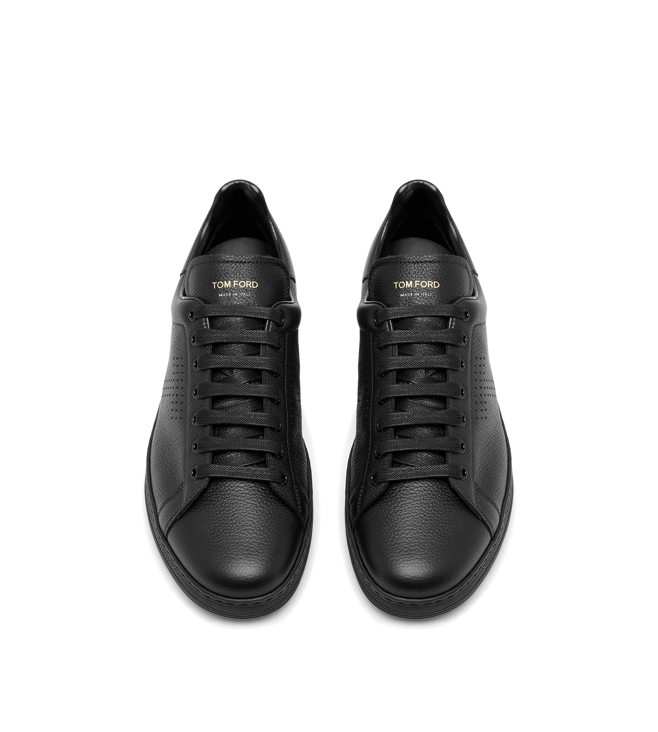TOM FORD LEATHER BLACK SNEAKER WARWICK EN CUIR FLEUR&nbsp;
