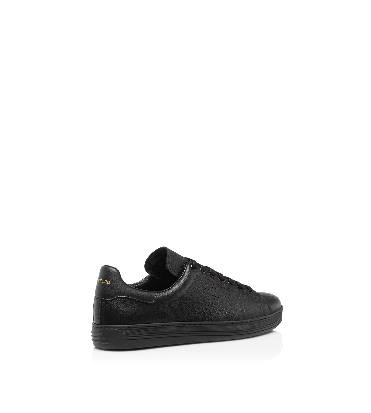 TOM FORD LEATHER BLACK SNEAKER WARWICK EN CUIR FLEUR&nbsp;