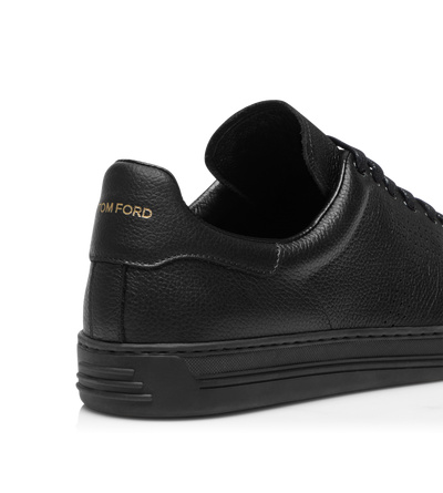 TOM FORD LEATHER BLACK SNEAKER WARWICK EN CUIR FLEUR&nbsp;