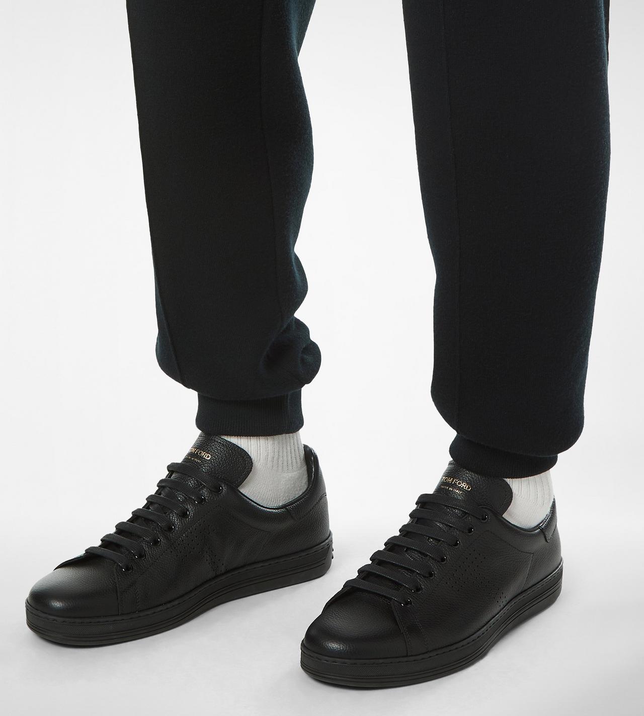 TOM FORD LEATHER BLACK SNEAKER WARWICK EN CUIR FLEUR&nbsp;
