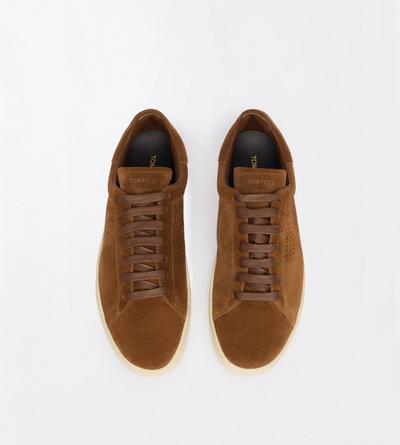 TOM FORD LEATHER WHISKY + CREAM SUEDE WARWICK SNEAKER