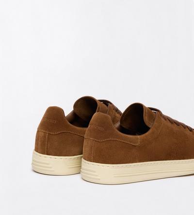 TOM FORD LEATHER WHISKY + CREAM SUEDE WARWICK SNEAKER