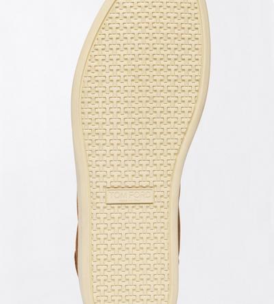 TOM FORD LEATHER WHISKY + CREAM SUEDE WARWICK SNEAKER