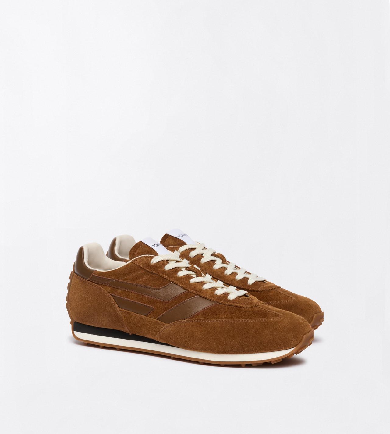 TOM FORD LEATHER WHISKY + AMBER SUEDE MICK SNEAKER&nbsp;