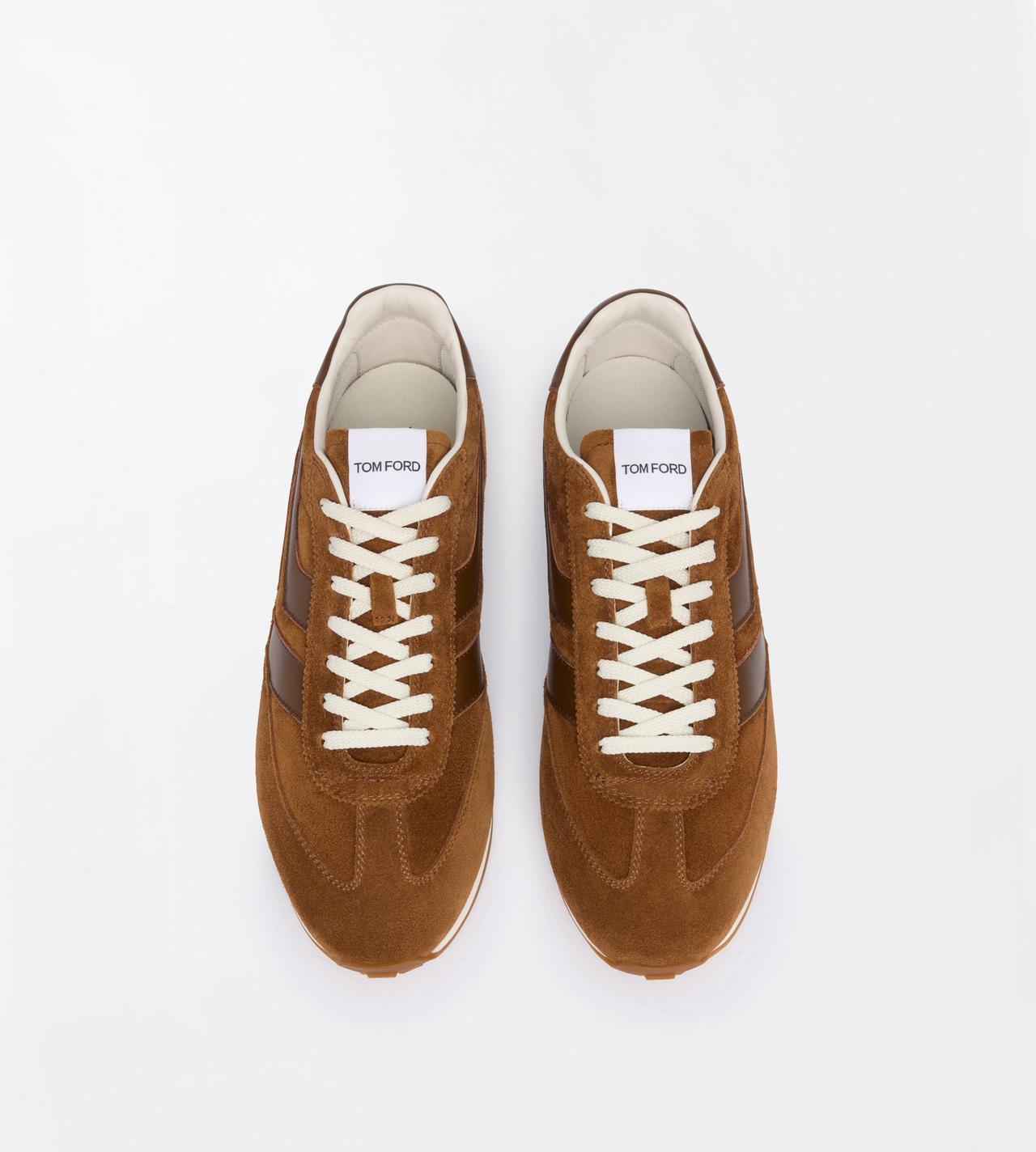 TOM FORD LEATHER WHISKY + AMBER SUEDE MICK SNEAKER&nbsp;