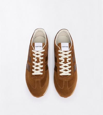 TOM FORD LEATHER WHISKY + AMBER SUEDE MICK SNEAKER&nbsp;