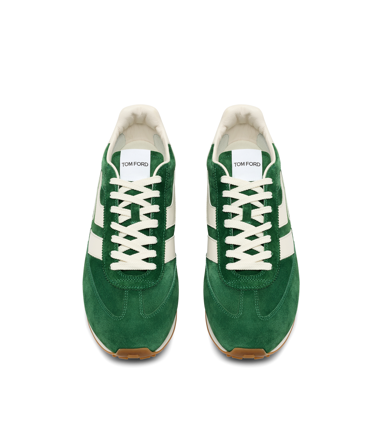 TOM FORD LEATHER EMERALD + AMBER SUEDE MICK SNEAKER
