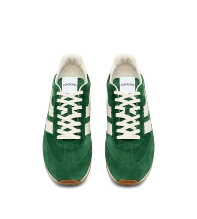 TOM FORD LEATHER EMERALD + AMBER SUEDE MICK SNEAKER