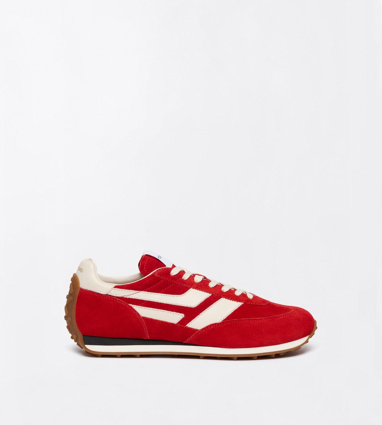TOM FORD LEATHER SCARLET + AMBER SUEDE MICK SNEAKER&nbsp;