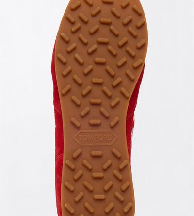 TOM FORD LEATHER SCARLET + AMBER SUEDE MICK SNEAKER&nbsp;