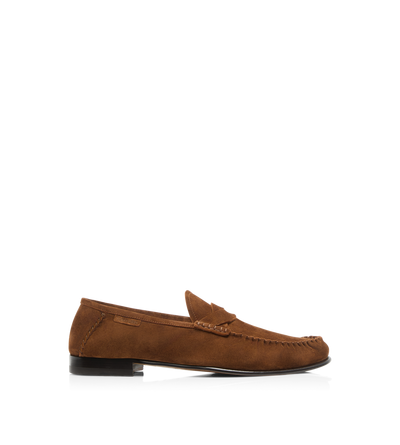 TOM FORD LEATHER WHISKY SUEDE TWISTED BAND RIPLEY LOAFER