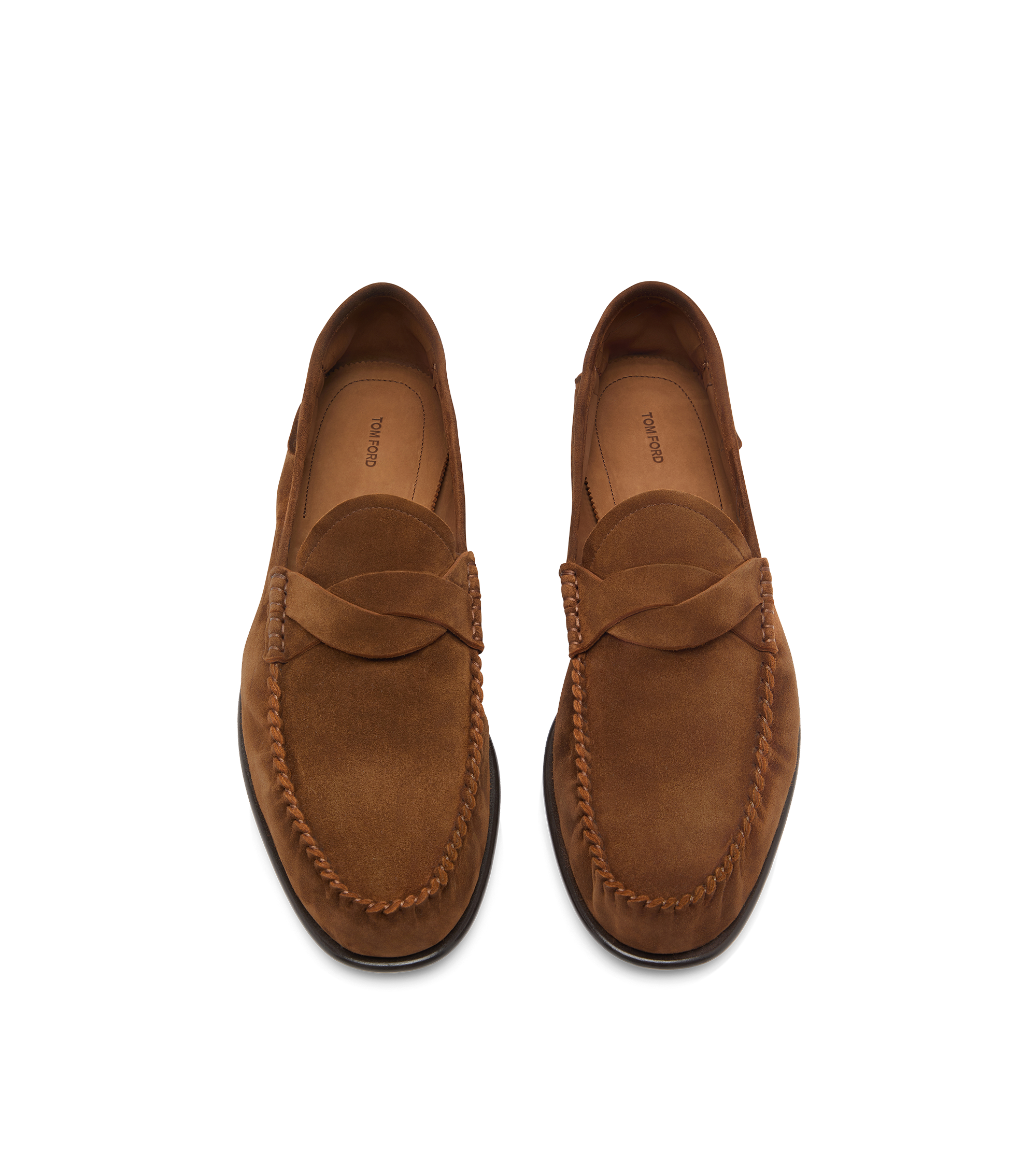 MOCASSIN RIPLEY EN DAIM &Agrave; BANDE TORSAD&Eacute;E