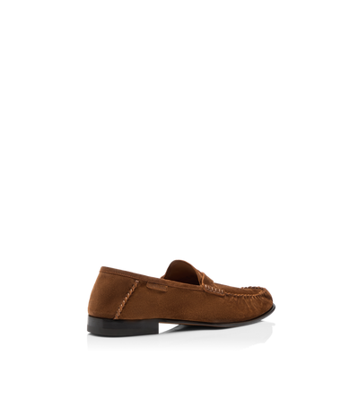 TOM FORD LEATHER WHISKY SUEDE TWISTED BAND RIPLEY LOAFER