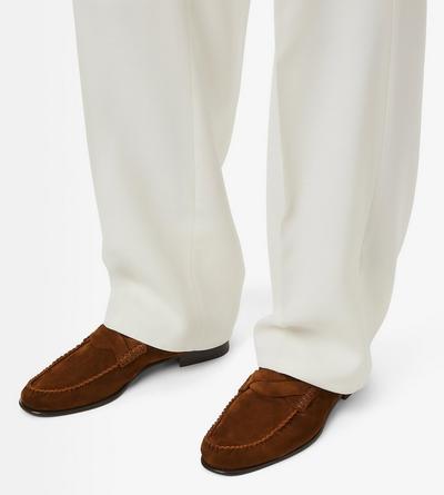 TOM FORD LEATHER WHISKY SUEDE TWISTED BAND RIPLEY LOAFER