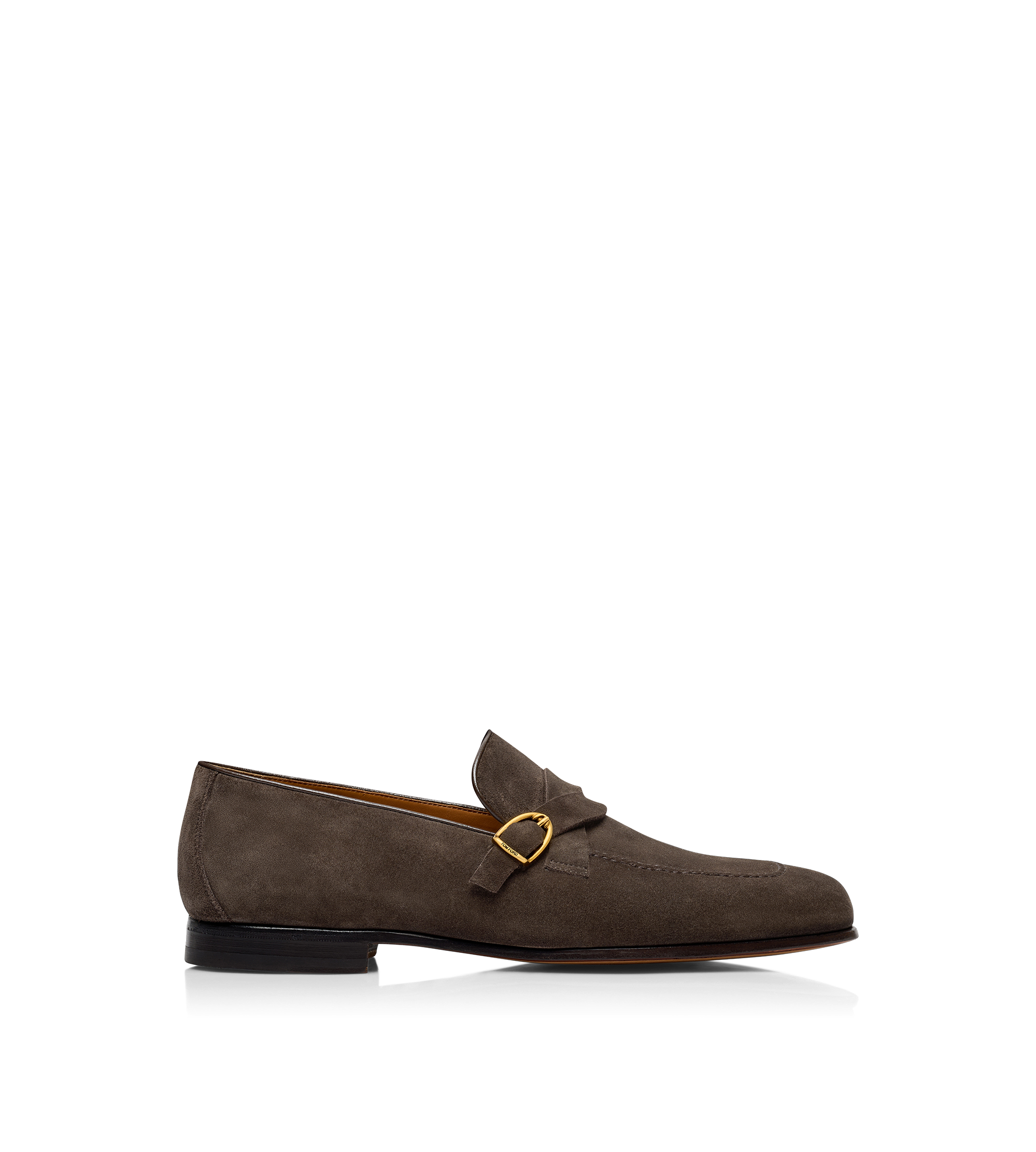SUEDE GIGI TWISTED BAND BUCKLE LOAFER