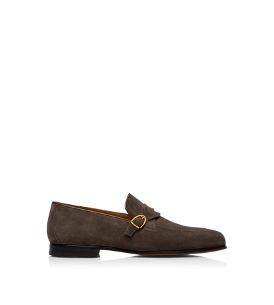 SUEDE GIGI TWISTED BAND BUCKLE LOAFER image number 0