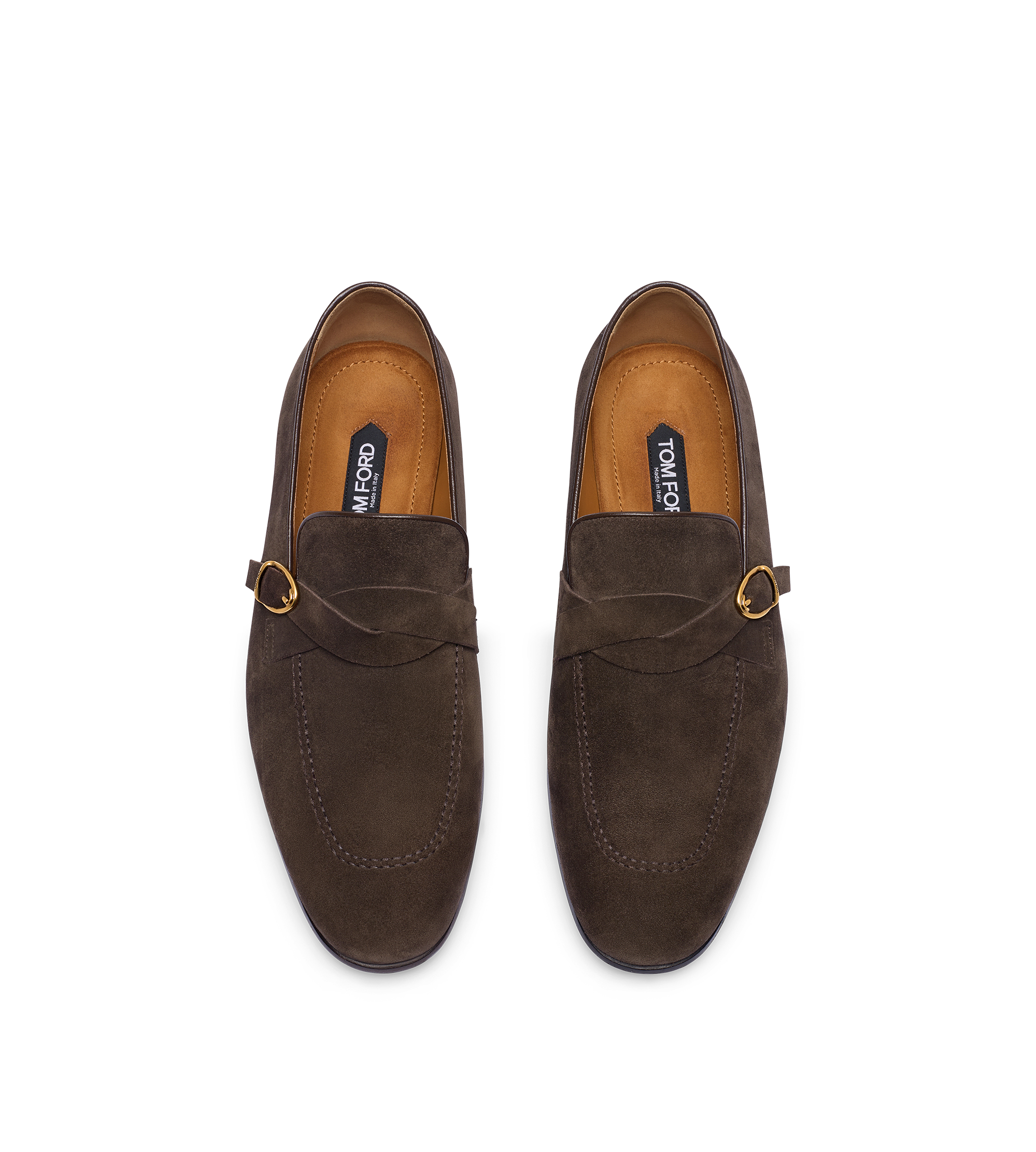 SUEDE GIGI TWISTED BAND BUCKLE LOAFER