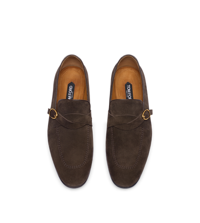 SUEDE GIGI TWISTED BAND BUCKLE LOAFER image number 1