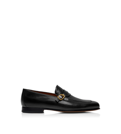 SUPPLE GRAIN LEATHER GIGI TWISTED BAND BUCKLE LOAFER image number 0