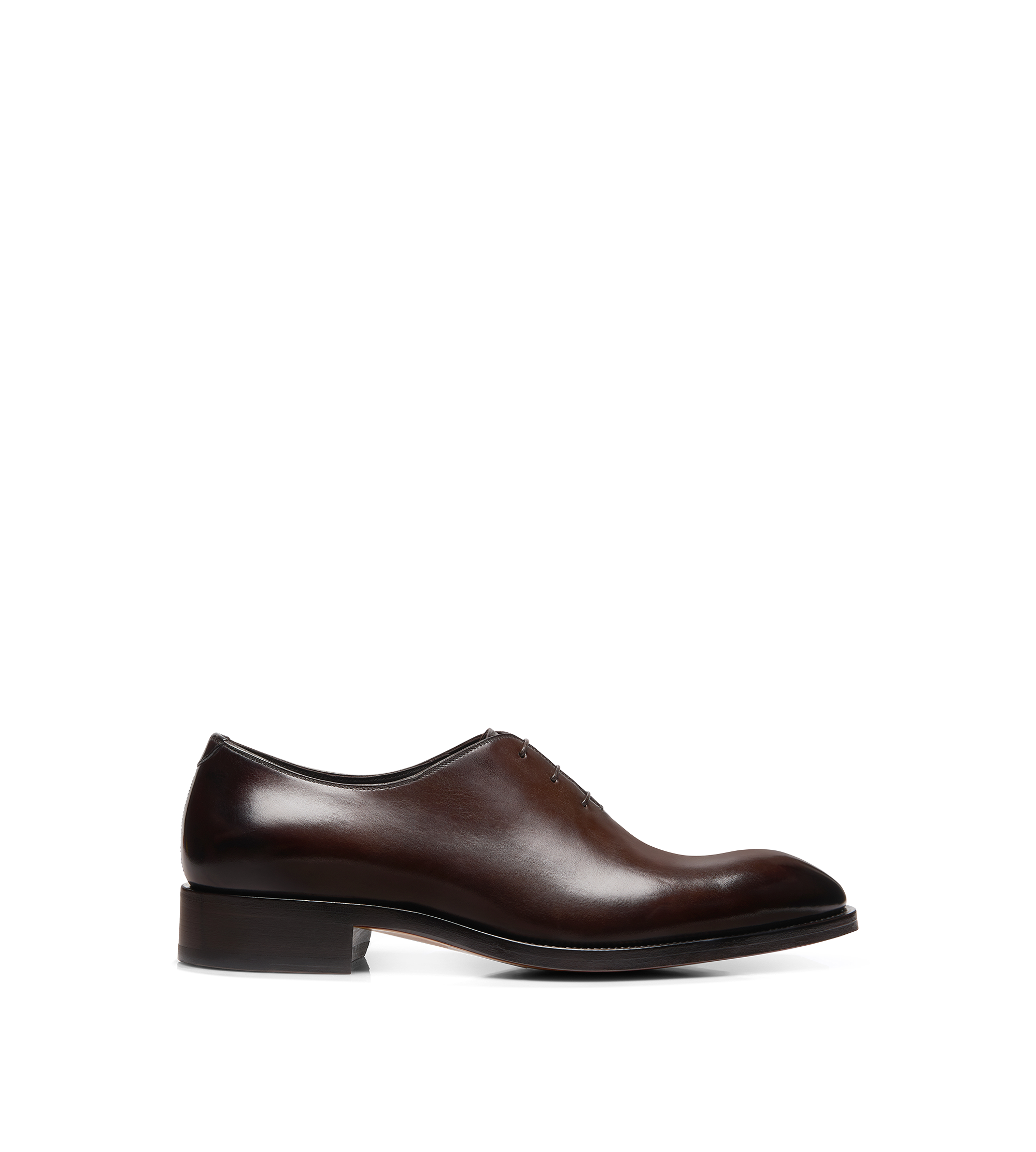 BURNISHED LEATHER WHOLE CUT LACE UP