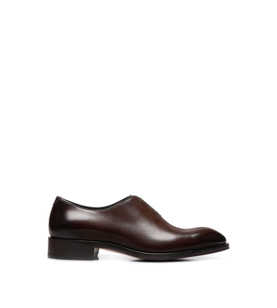 BURNISHED LEATHER WHOLE CUT LACE UP image number 0