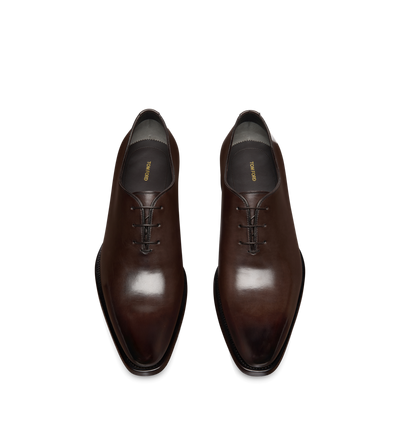 BURNISHED LEATHER WHOLE CUT LACE UP image number 1