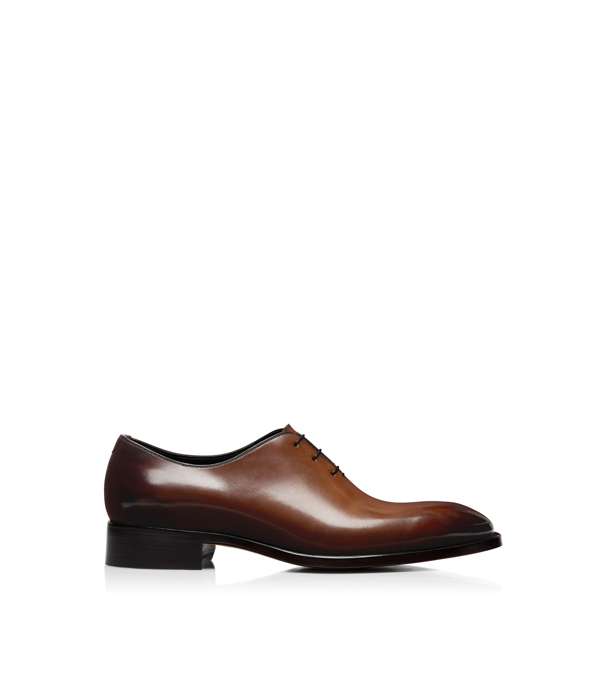 BURNISHED LEATHER WHOLE CUT LACE UP