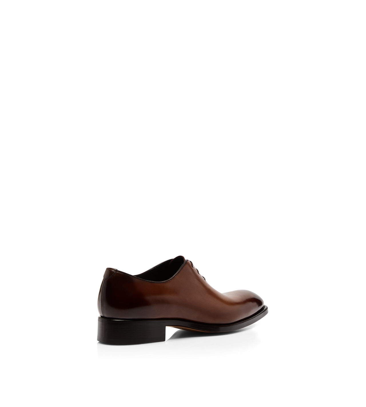 TOM FORD LEATHER CIGAR BURNISHED LEATHER WHOLE CUT LACE UP