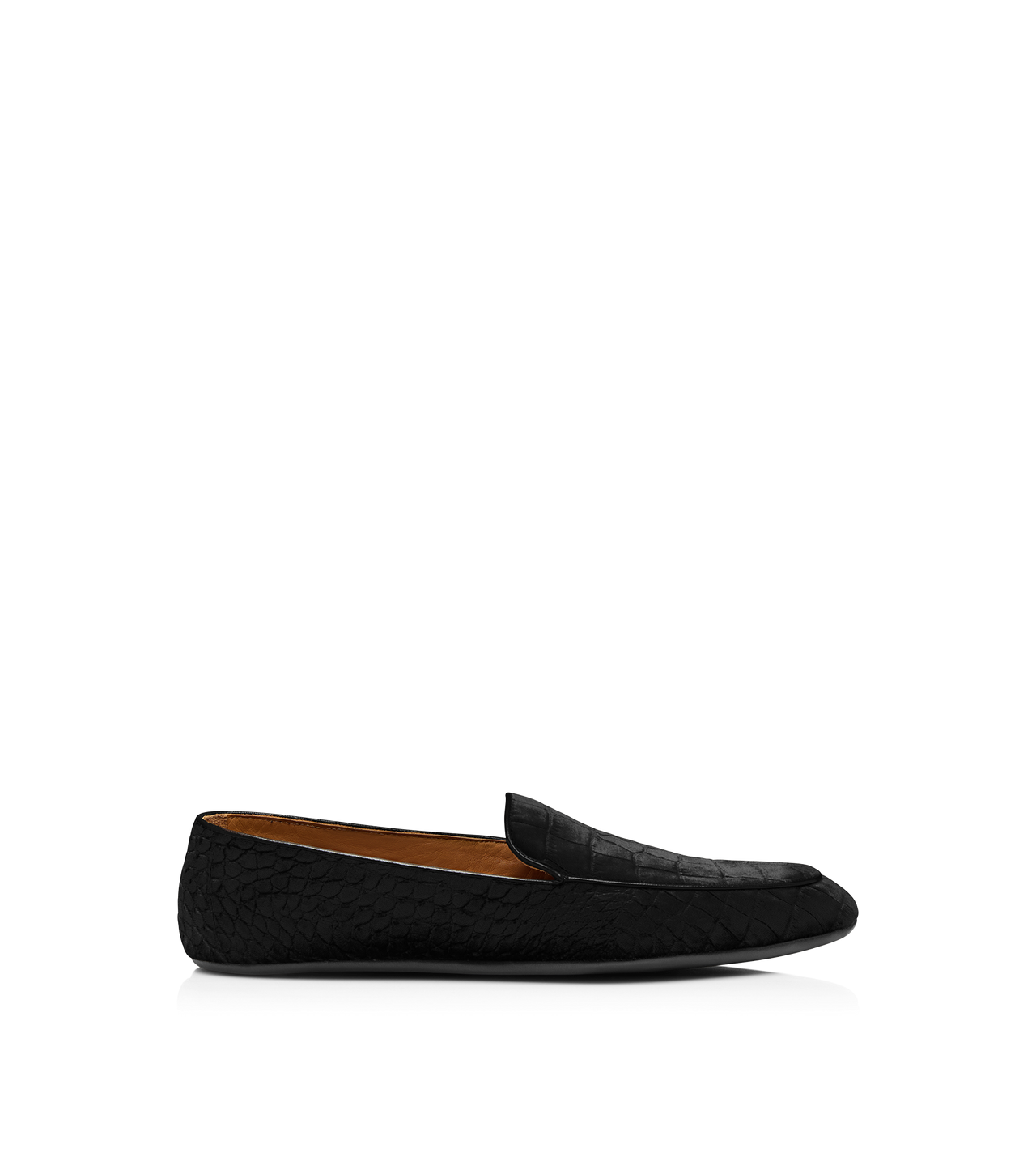 STAMPED CROC VELVET SLIPPERS image number 0