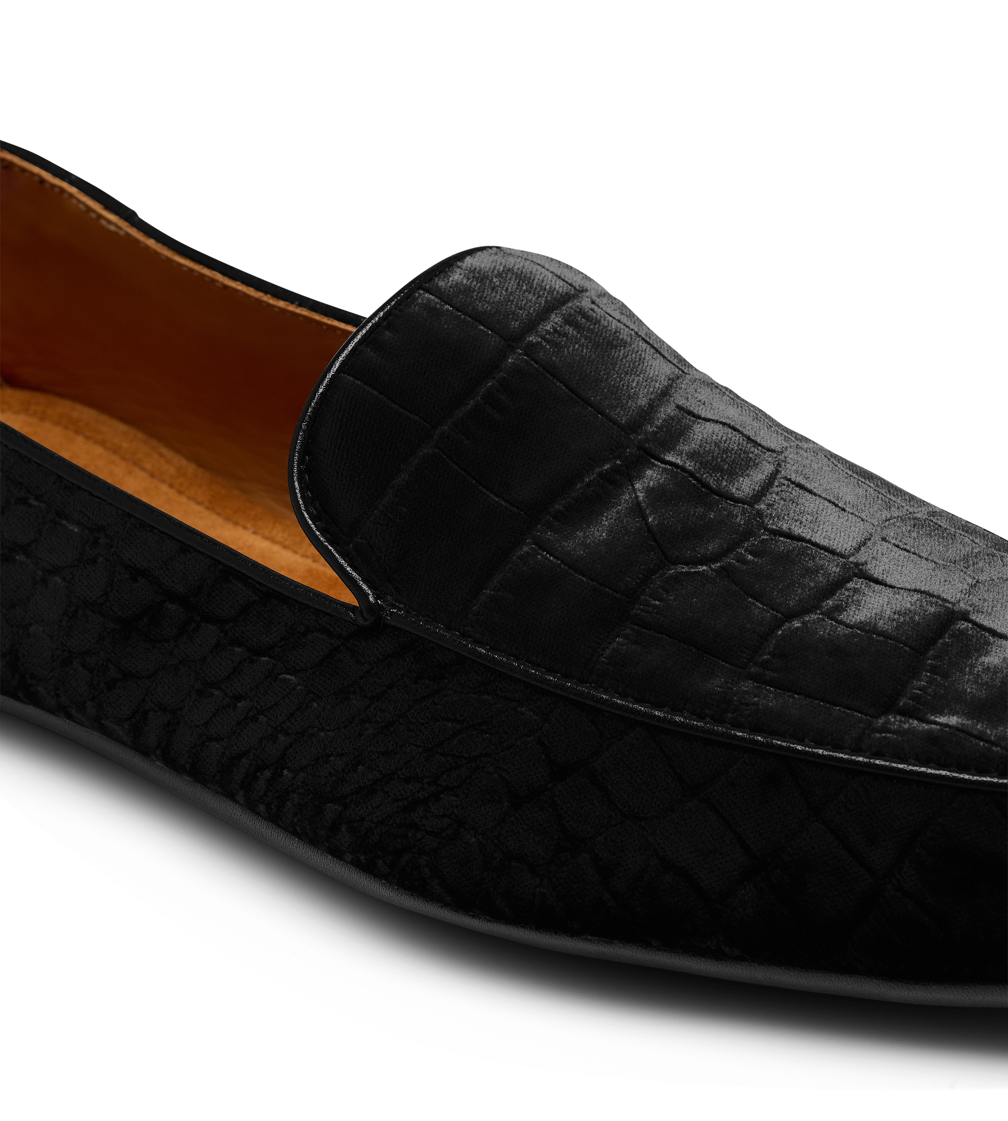 STAMPED CROC VELVET SLIPPERS | TOM FORD Fashion