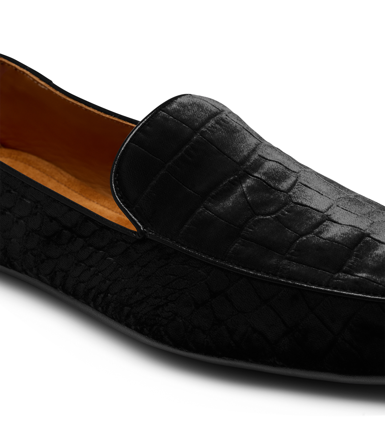 STAMPED CROC VELVET SLIPPERS image number 4