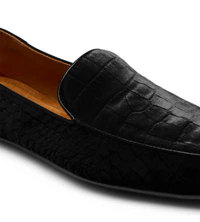 STAMPED CROC VELVET SLIPPERS image number 4