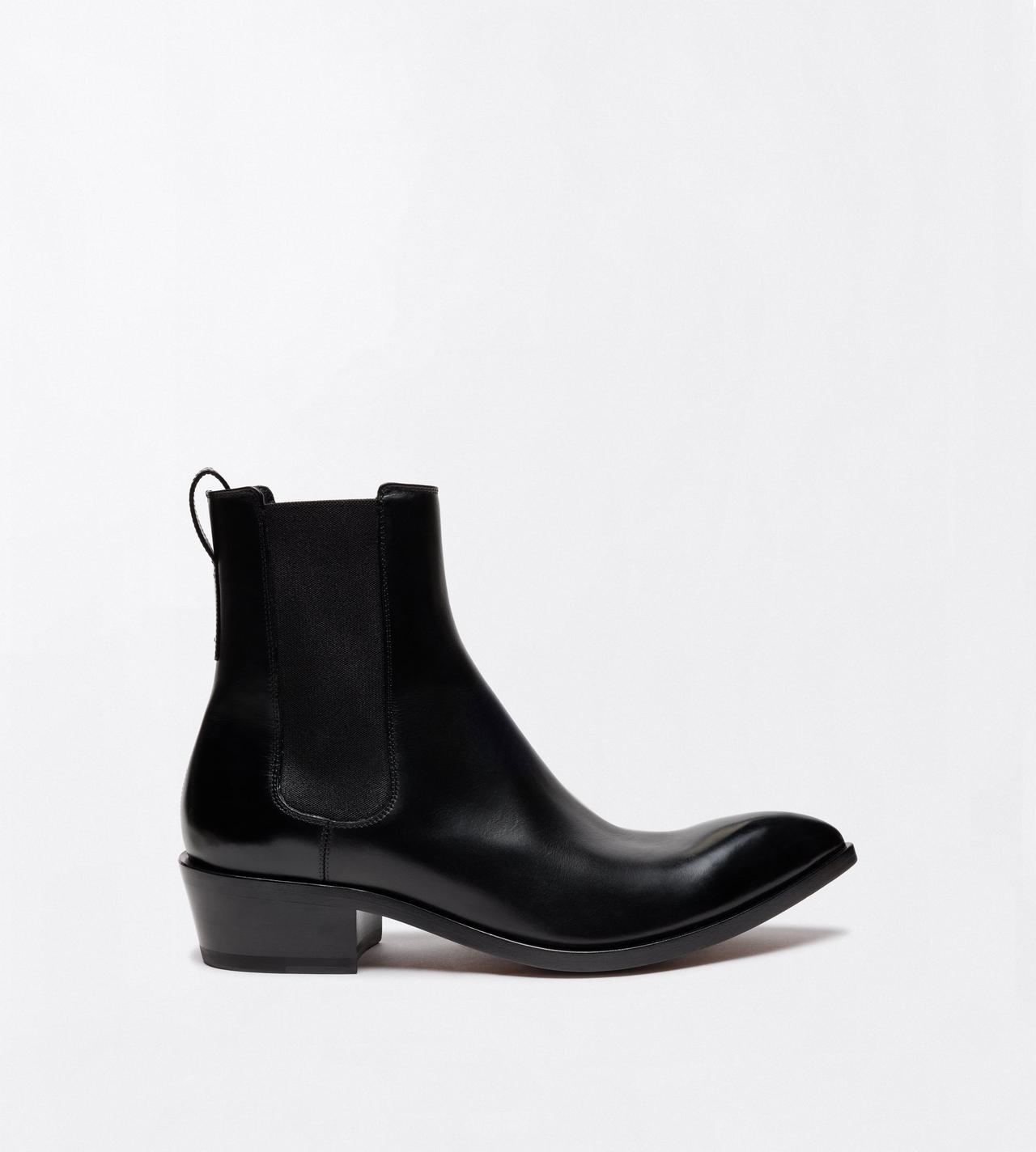 TOM FORD LEATHER BLACK STIVALE CHELSEA IN PELLE BRUNITA