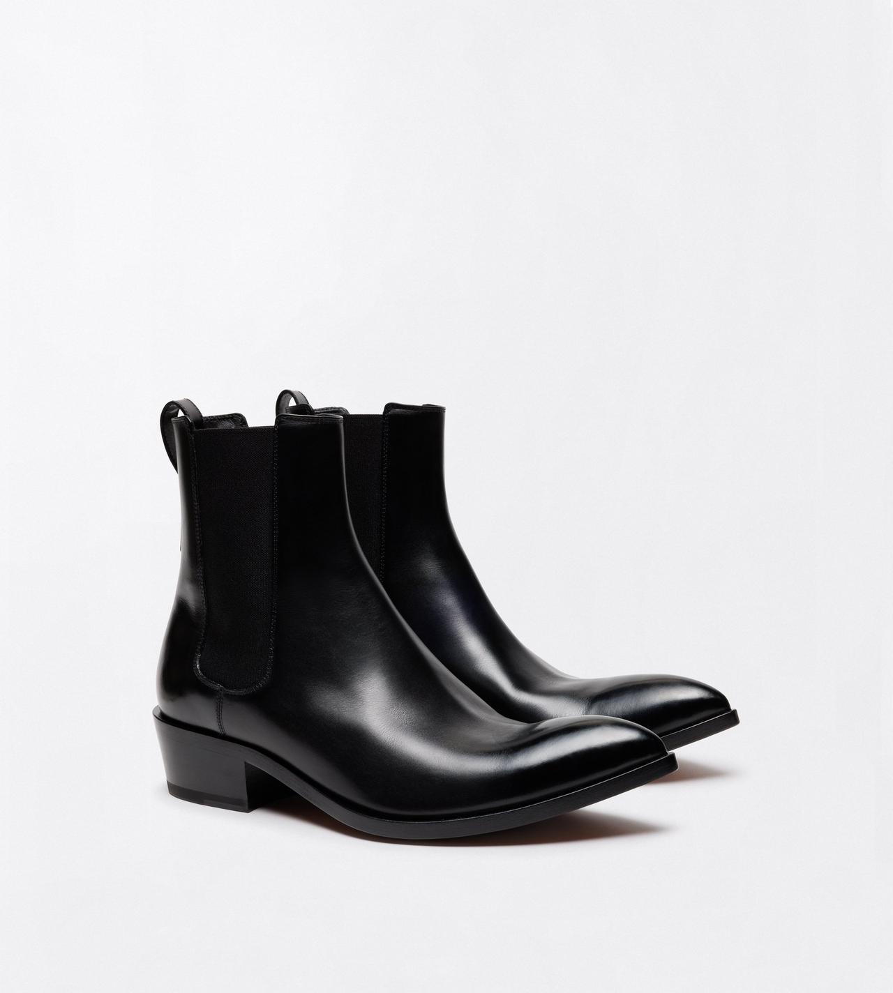 TOM FORD LEATHER BLACK STIVALE CHELSEA IN PELLE BRUNITA