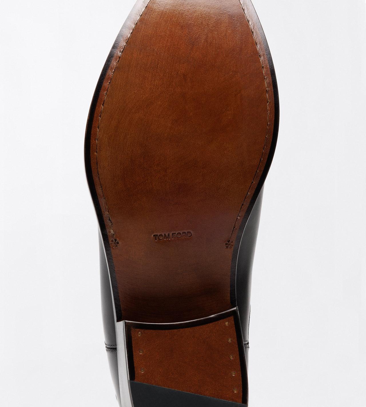 TOM FORD LEATHER BLACK STIVALE CHELSEA IN PELLE BRUNITA