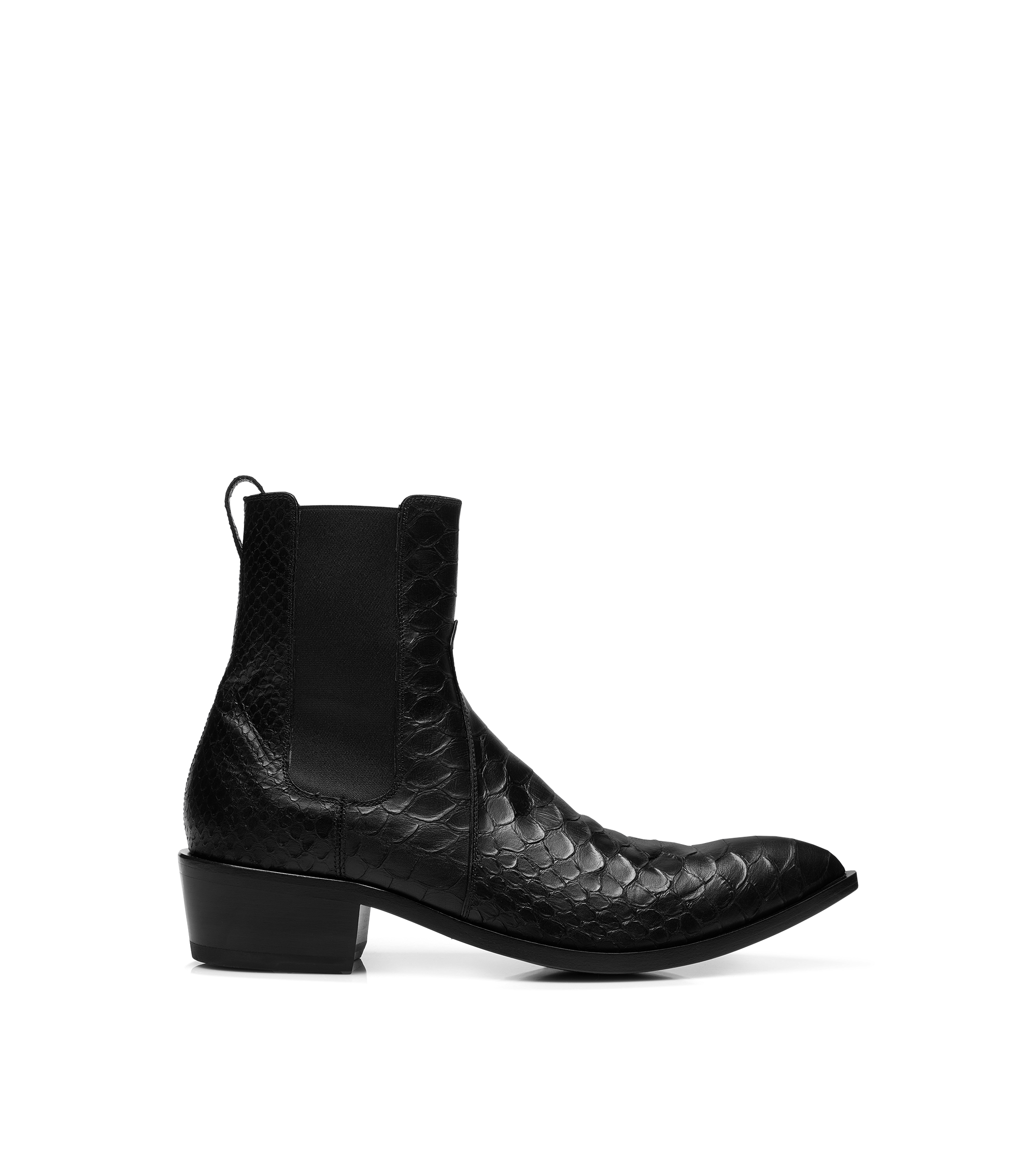 MATTE PRINTED PYTHON CHELSEA BOOT
