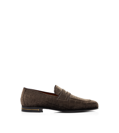 STAMPED CROC VELVET T HEEL GIGI LOAFER image number 0