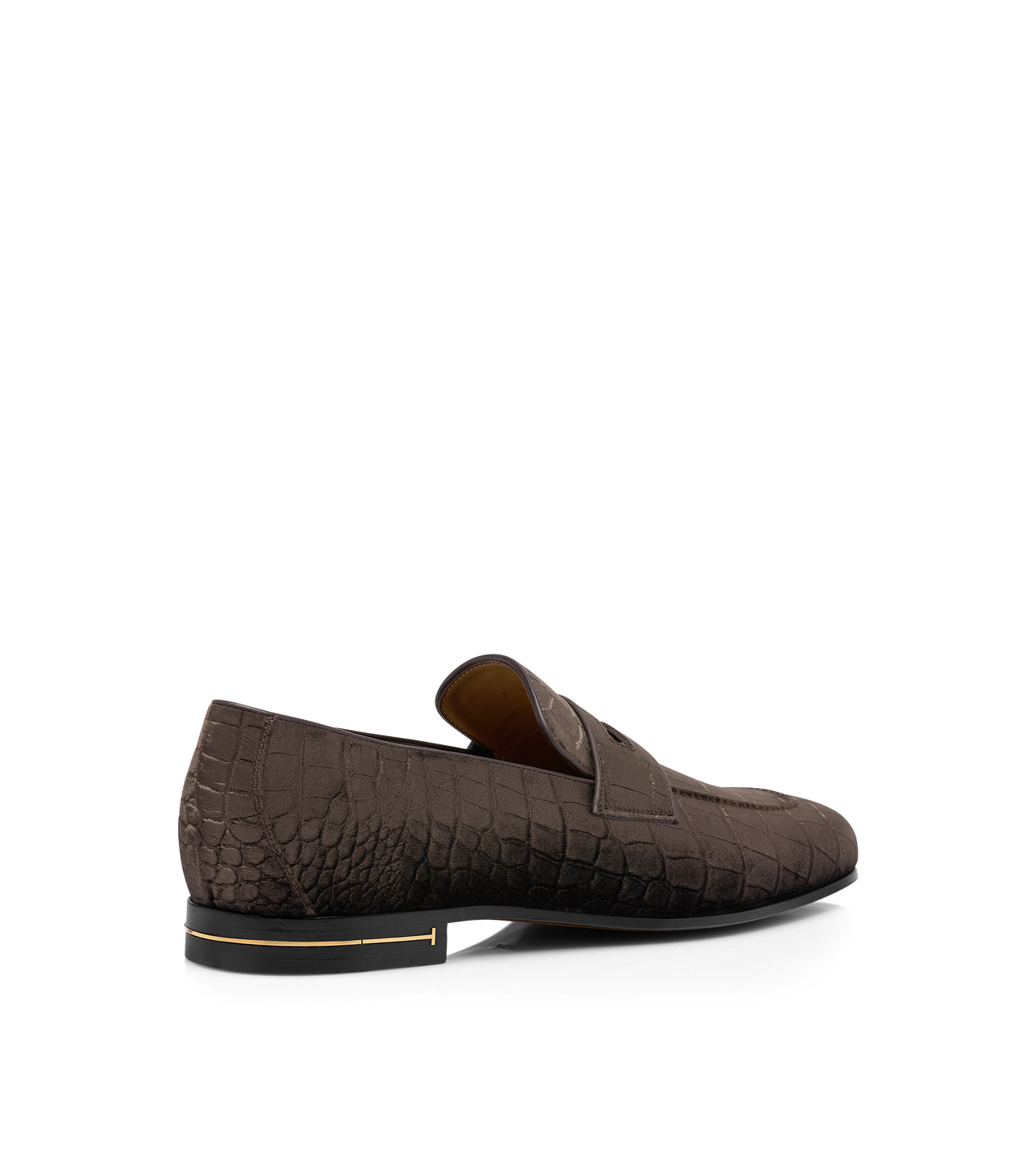 STAMPED CROC VELVET T HEEL GIGI LOAFER image number 2