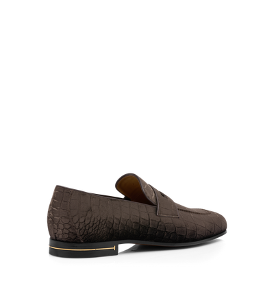 STAMPED CROC VELVET T HEEL GIGI LOAFER image number 2