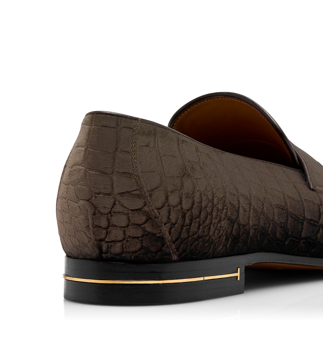 STAMPED CROC VELVET T HEEL GIGI LOAFER image number 4